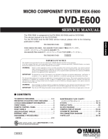 Yamaha DVDE-600 - Service Manual 